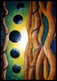 Gegen den Uhrzeigersinn nach oben Gouache und Aquarellstifte auf Papier;
50 x 70 cm